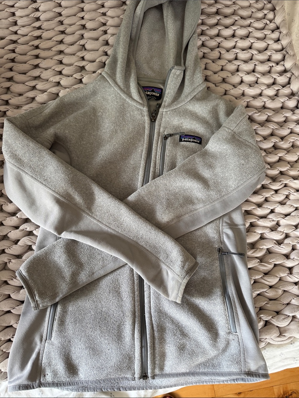 Patagonia Better Sweater Light Gray Hooded Full-Zip Sweatshirt